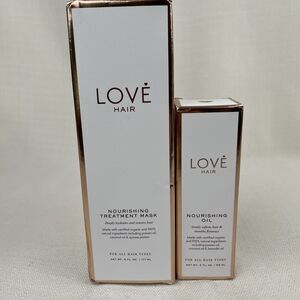 Love Hair Nourishing Treatment‎ Mask And Oil - Lot Of 2 6oz & 2oz Organic New!
